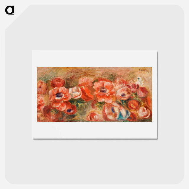 アートポストカード-Anemones - ピエール オーギュスト ルノワール Postcard.