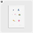 アートポストカード-Flower set from La Botanique de J. J. Rousseau - ピエール ジョゼフ ルドゥーテ Postcard.