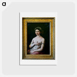 アートポストカード-The Portrait of a Young Woman - ラファエロ サンティ Postcard.