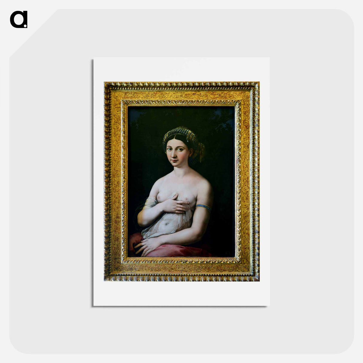The Portrait of a Young Woman - ラファエロ サンティ Postcard.