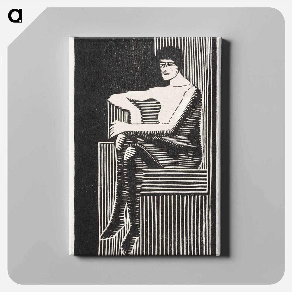 Seated Nude in Geometric Chair
 - サミュエル ジェスルン Canvas.