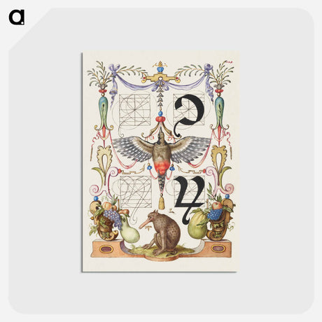 アートポストカード-Guide for Constructing the Tironian con and orum
 - 書道のお手本 Postcard.