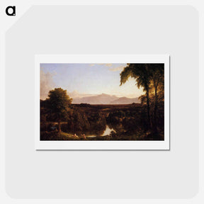 アートポストカード-View on the Catskill, Early Autumn - トーマス コール Postcard.