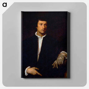 アートパネル-Man with a Glove - ティツィアーノ ヴェチェッリオ Canvas.