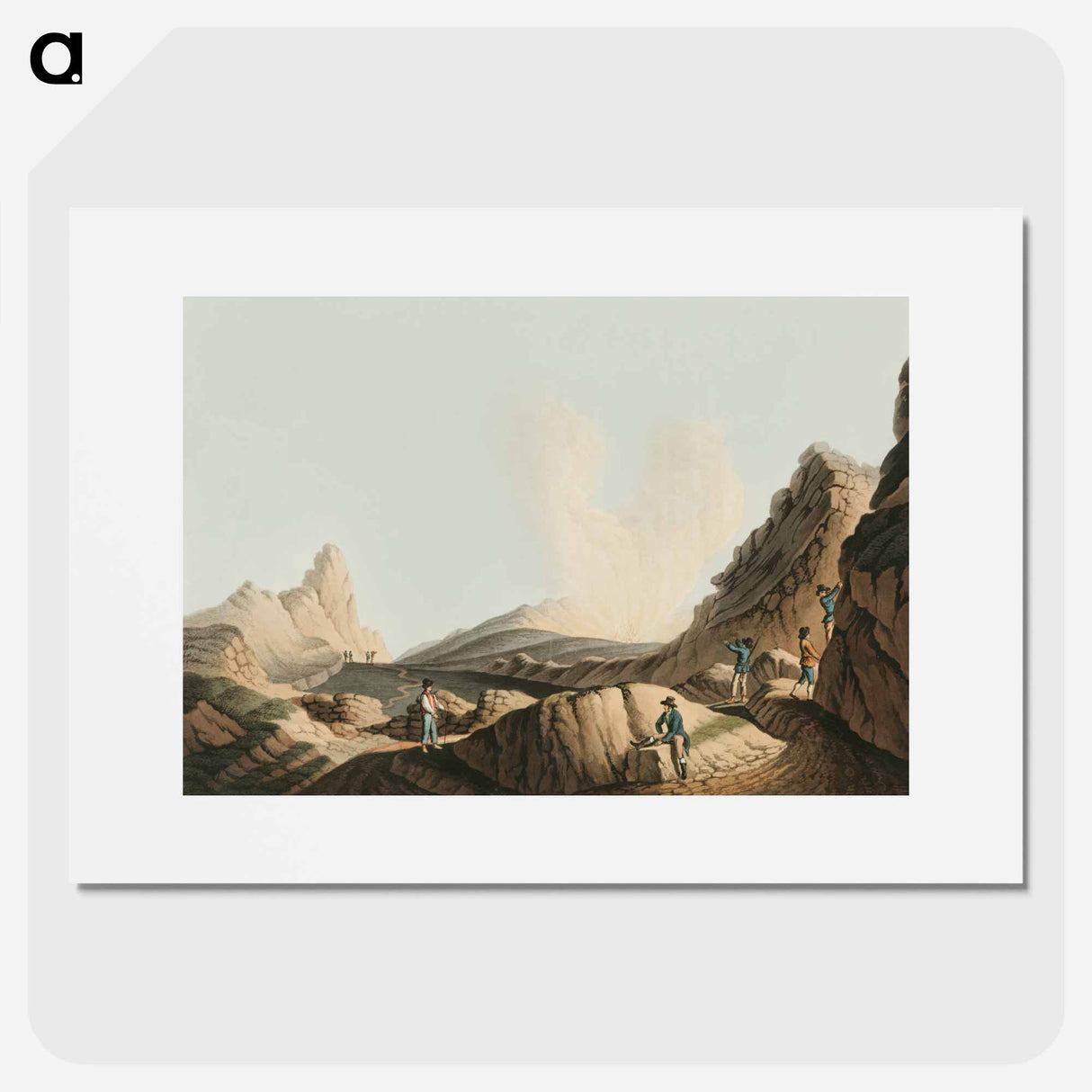 Crater in the Island of Stromboli - View of the Ottoman Empire Poster.