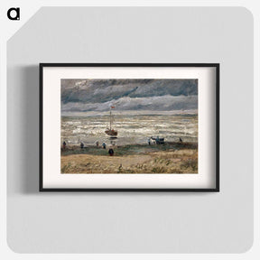 アートポスター-Beach at Scheveningen in Stormy Weather - フィンセント ファン ゴッホ Poster.