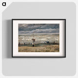 Beach at Scheveningen in Stormy Weather - フィンセント ファン ゴッホ Poster.