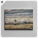 Beach at Scheveningen in Stormy Weather - フィンセント ファン ゴッホ Canvas.