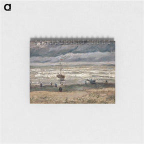 アートメモ帳-Beach at Scheveningen in Stormy Weather - フィンセント ファン ゴッホ Memo.