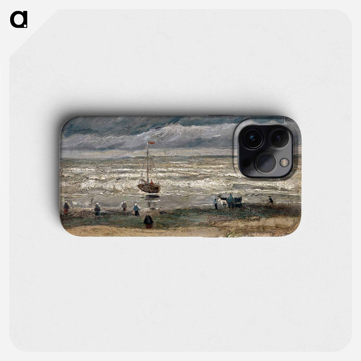 Beach at Scheveningen in Stormy Weather - フィンセント ファン ゴッホ Phone Case.