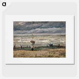 Beach at Scheveningen in Stormy Weather - フィンセント ファン ゴッホ Poster.