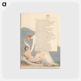 アートポストカード-Young's Night Thoughts, Page 90, That Touch, with Charm Celestial Heals the Soul - ウィリアム ブレイク Postcard.