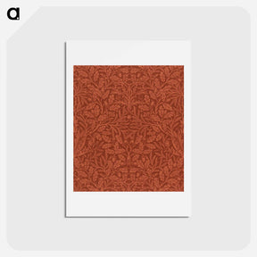アートポストカード-Acorns and oak leaves design - ウィリアム モリス Postcard.