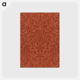 アートポストカード-Acorns and oak leaves design - ウィリアム モリス Postcard.