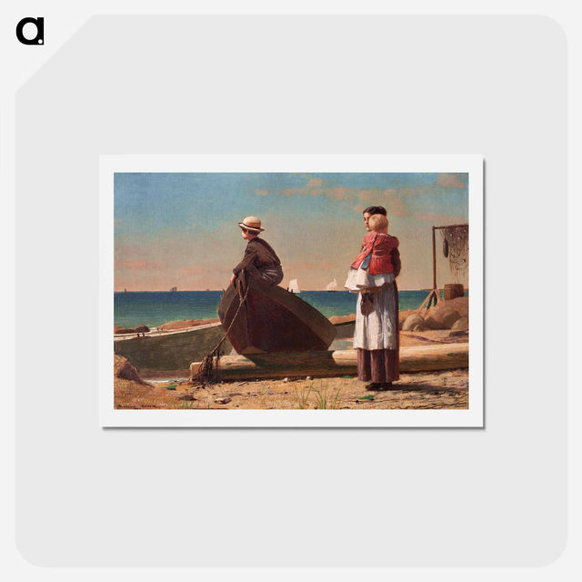 アートポストカード-Dad's Coming - ウィンスロー ホーマー Postcard.