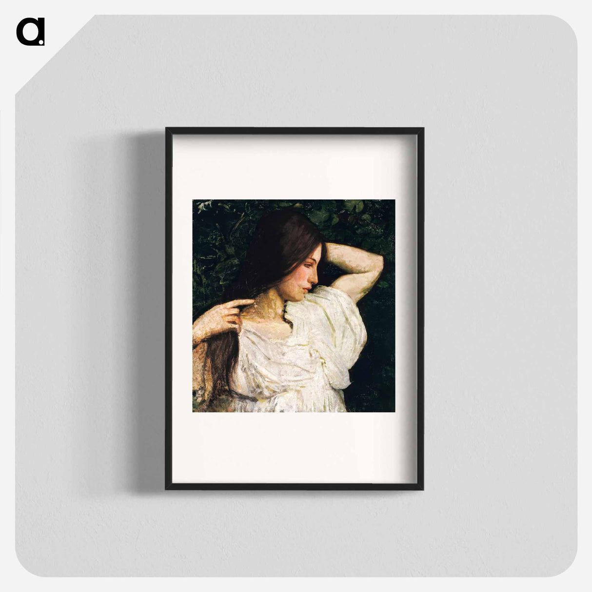 Girl Arranging Her Hair - アボット ハンダーソン セイヤー Poster.