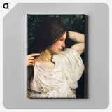 Girl Arranging Her Hair - アボット ハンダーソン セイヤー Canvas.