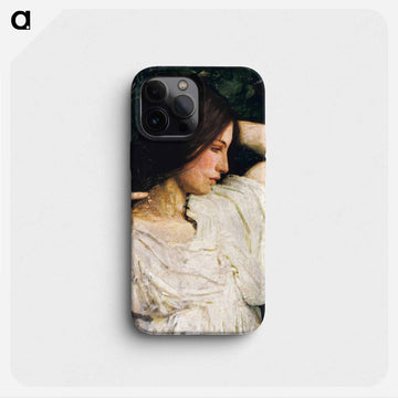 Girl Arranging Her Hair - アボット ハンダーソン セイヤー Phone Case.
