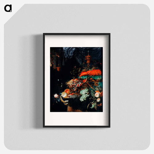 Fruits and lobster - エイブラハム ミニョン Poster.