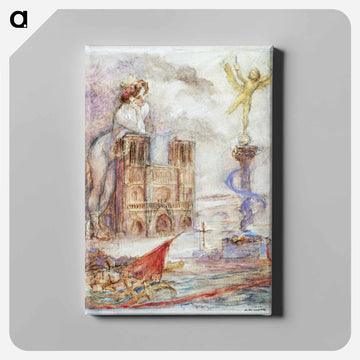 Notre-Dame de Paris - アドルフ レオン ウィレット Canvas.
