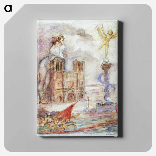 Notre-Dame de Paris - アドルフ レオン ウィレット Canvas.