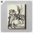 アートパネル-Coat of Arms with a Skull - アルブレヒト デューラー Canvas.