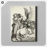 アートパネル-Coat of Arms with a Skull - アルブレヒト デューラー Canvas.