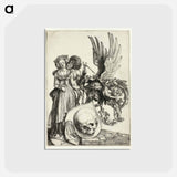 アートポストカード-Coat of Arms with a Skull - アルブレヒト デューラー Postcard.