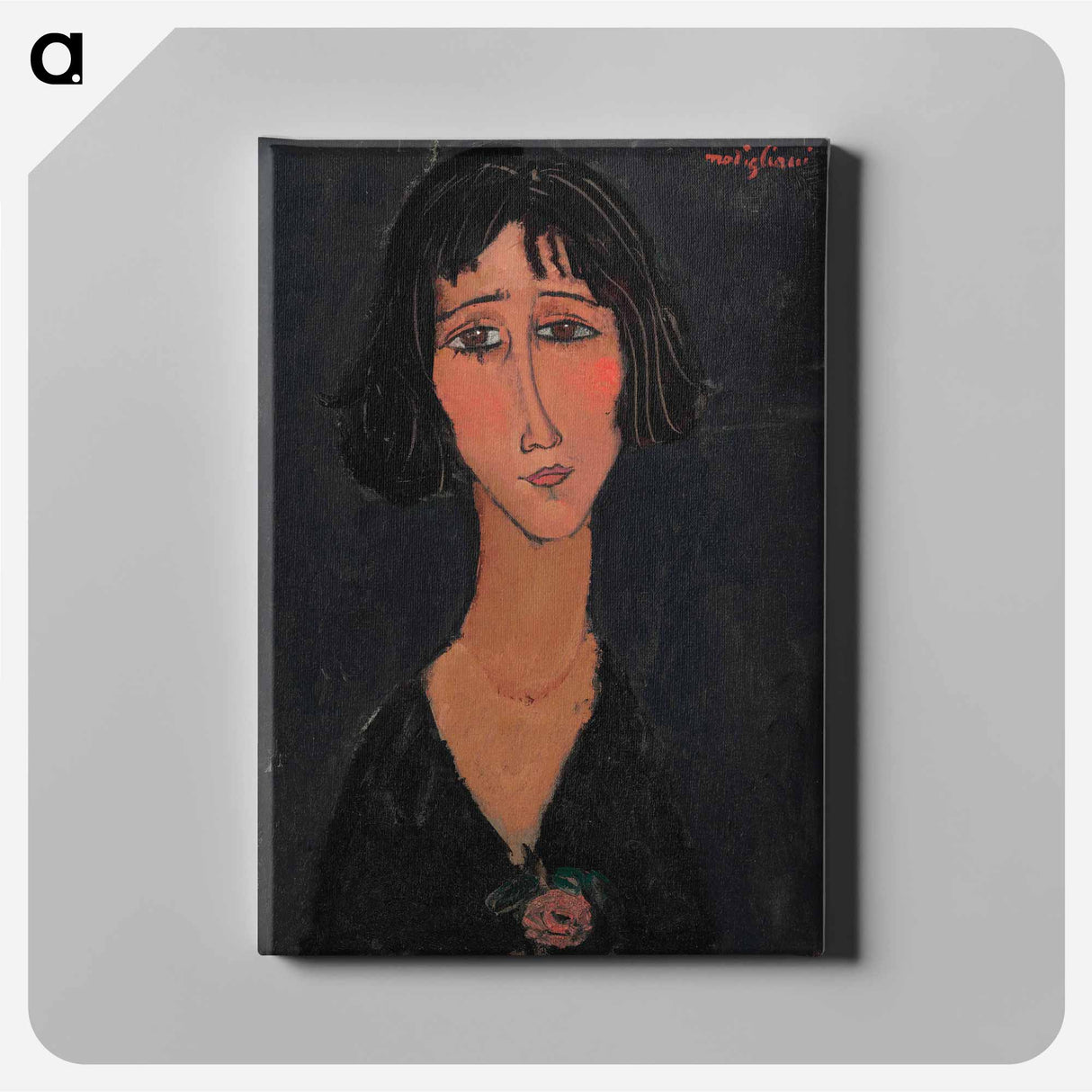 Jeune femme a la rose - Amedeo Modigliani Canvas.