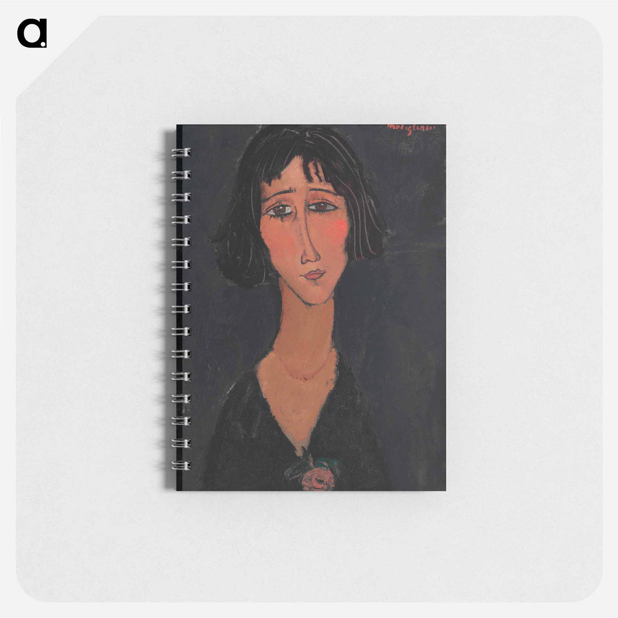 Jeune femme a la rose - アメデオ モディリアーニ Memo.