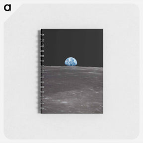 アートメモ帳-View of Earth rising over Moon's horizon - アポロ月面着陸 Memo.