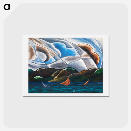 アートポストカード-Clouds and Water - アーサー ダヴ Postcard.