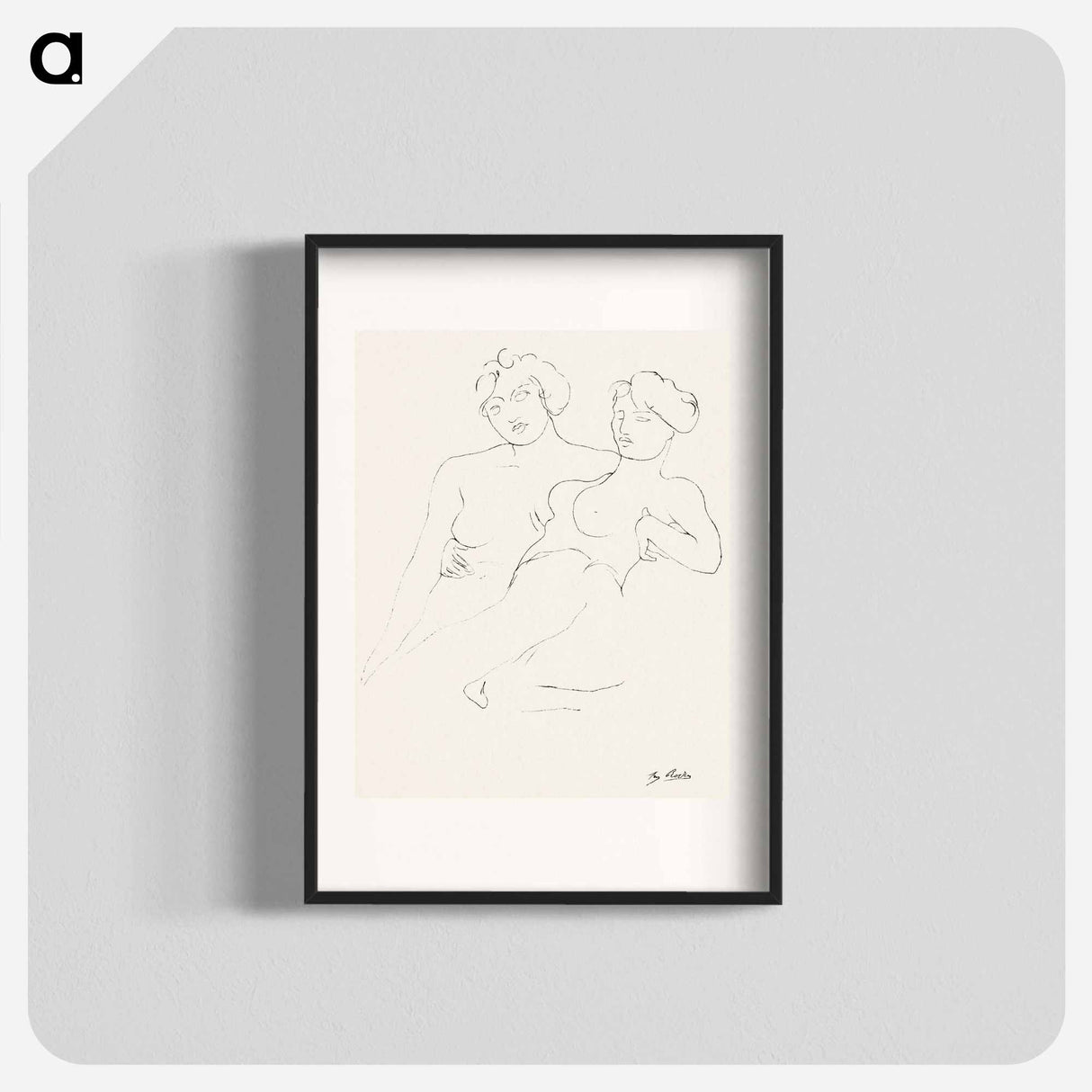 Two Figures - Auguste Rodin Poster.