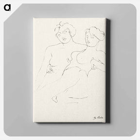アートパネル-Two Figures - オーギュスト ロダン Canvas.