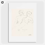 Two Figures - Auguste Rodin Poster.