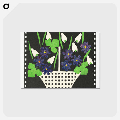 アートポストカード-Basket of Flowers
 - 花のバスケット Postcard.