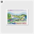 アートポストカード-Mountain with Red House - チャールズ デムス Postcard.