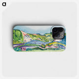 Mountain with Red House - Charles Demuth Phone Case.