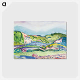 アートポストカード-Mountain with Red House - チャールズ デムス Postcard.