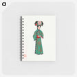 アートメモ帳-Lady in Modern Manchu Costume Illustration
 - 中国の衣装 Memo.