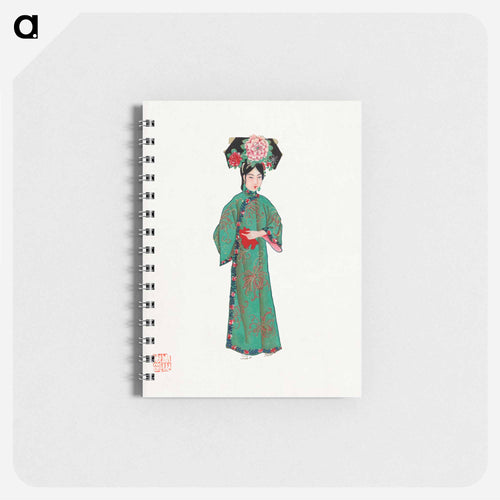 Lady in Modern Manchu Costume Illustration
 - Chinese Costume Memo.