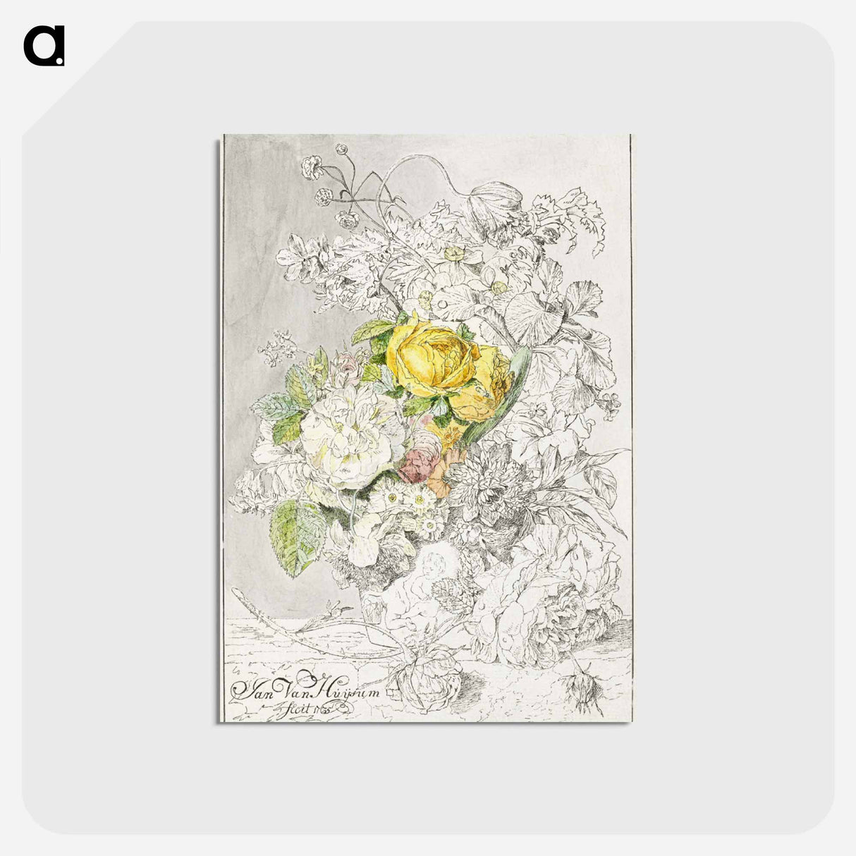 アートポストカード-Flower Arrangement
 - コルネリス プロース ファン アムステル Postcard.