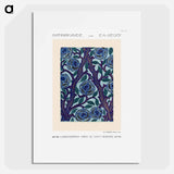 Flower pattern Art Deco stencil print in oriental style - E.A.セギー Poster.