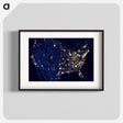 アートポスター-The United States at Night
 - 上空からの地球 Poster.