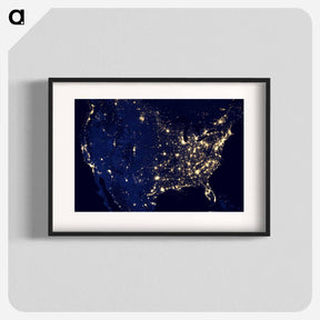 アートポスター-The United States at Night
 - 上空からの地球 Poster.