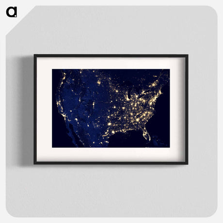 アートポスター-The United States at Night
 - 上空からの地球 Poster.