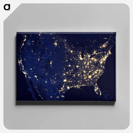 アートパネル-The United States at Night
 - 上空からの地球 Canvas.