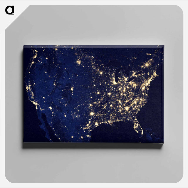 アートパネル-The United States at Night
 - 上空からの地球 Canvas.