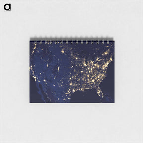 アートメモ帳-The United States at Night
 - 上空からの地球 Memo.