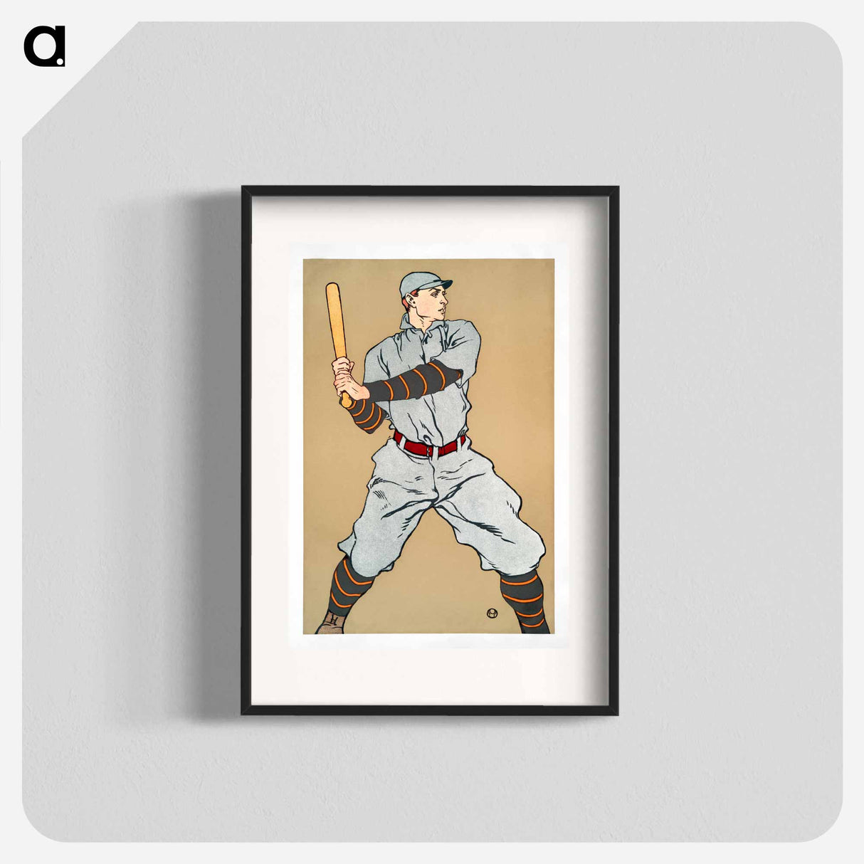 Baseball Player Holding a Bat - エドワード ペンフィールド Poster.